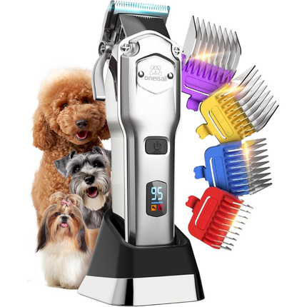 Leise Hundeschermaschine mit Metall-Fรผhrungskamm