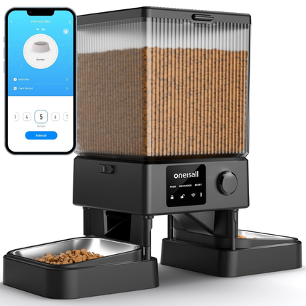 5L Futterautomat Katze 2 Näpfe, 5G/2.4G WiFi