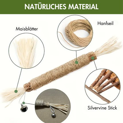 4 Stück Matatabi-Sticks mit Fransen