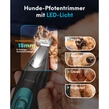4in1 Leise Schermaschine Hund Katze mit LED-Licht