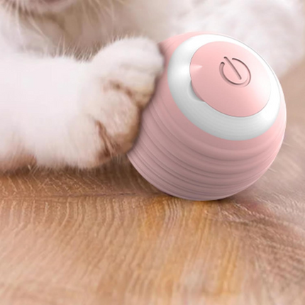 SUBA Katzenspielzeug Elektrisch Katzenball mit LED Licht, Automatischer 360 Grad Rollbal Interaktives Katzenspielzeug mit USB Wiederaufladbarer, interaktiver katzenball für Katzen (Rosa)