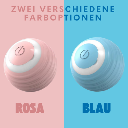 SUBA Katzenspielzeug Elektrisch Katzenball mit LED Licht, Automatischer 360 Grad Rollbal Interaktives Katzenspielzeug mit USB Wiederaufladbarer, interaktiver katzenball für Katzen (Blau)