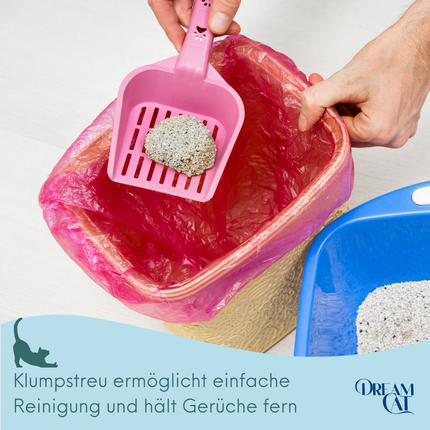 (4 x 5L) Dream Cat Katzenstreu mit Lavandelduft- Feine Klumpstreu aus Bentonit, 20L