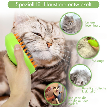 Katzenbürste mit Dampf