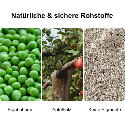Tofu Katzenstreu 10.8kg, Apfelholzpellets