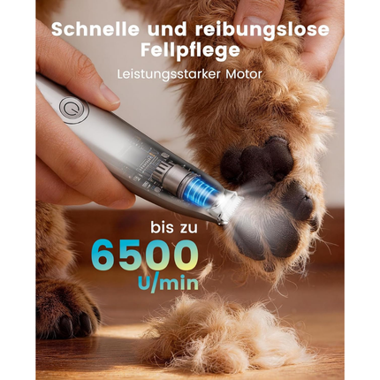 Pfotentrimmer für Hunde Katze mit LED-Licht