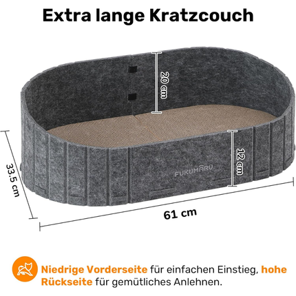 Kratzbrett für Katzen, 61 cm
