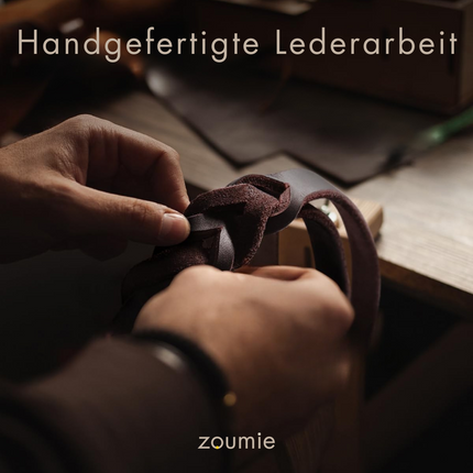 Zoumie Hundeleine mit Seil und Leder, Ice