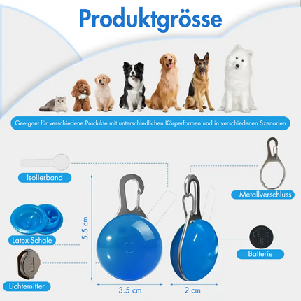Hunde Sicherheits Blinklicht Clip-On LED