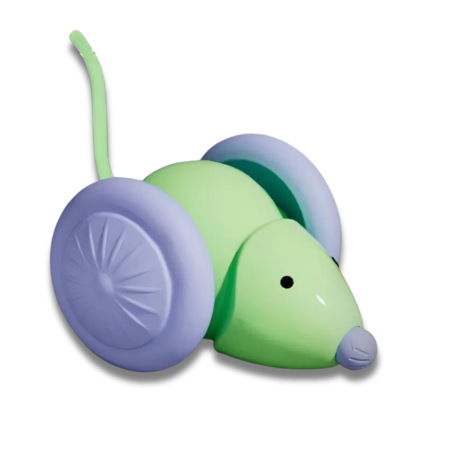 Interaktives Katzenspielzeug, LED-Leuchtmaus, Elektrische, USB Aufladbar, Grün