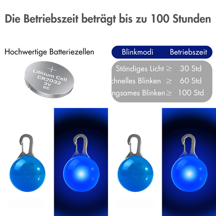Hunde Sicherheits Blinklicht Clip-On LED