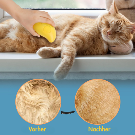 Katzenbürste mit Dampf