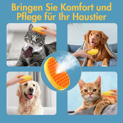 Katzenbürste mit Dampf