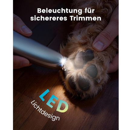 Pfotentrimmer für Hunde Katze mit LED-Licht