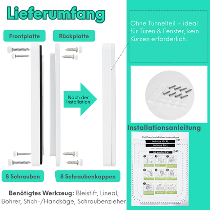 Dünne Katzentür für Fenster