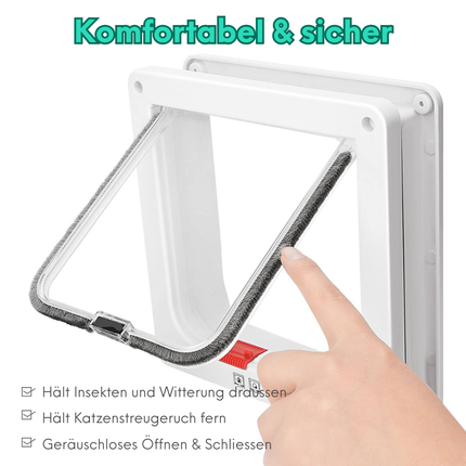 Dünne Katzentür für Fenster