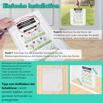 Dünne Katzentür für Fenster