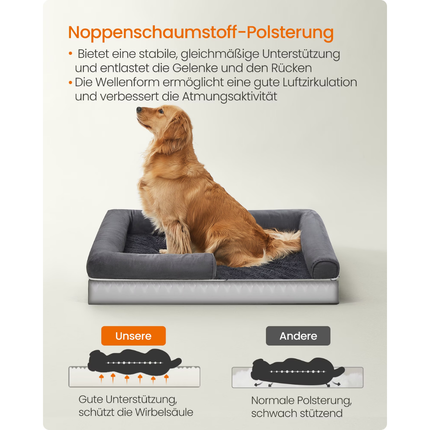 Orthopädisches Hundebett, 106 x 71 x 18 cm