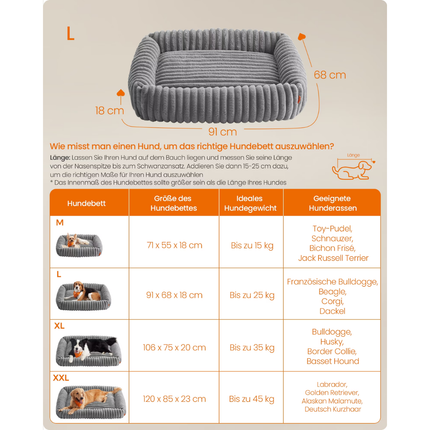 Hundebett, grosses, 91 x 68 x 18 cm