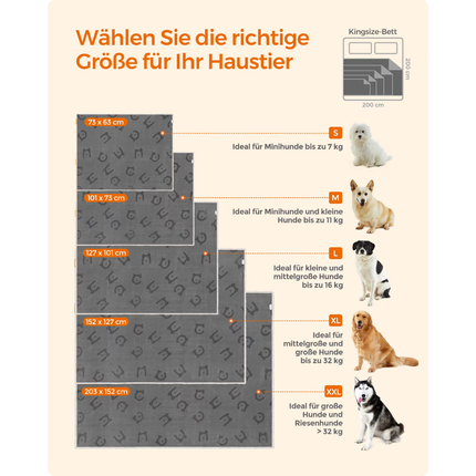 Wasserdichte Hundedecke, 101 x 73 cm