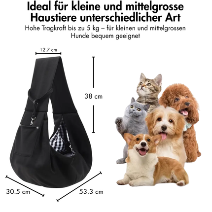 Hundetragetasche, Black