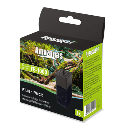 Charbon actif et éponge filtrante FB-1000F 3pcs.