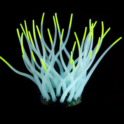 Plantes en plastique FLUO Anémone de mer, bleu clair/jaune