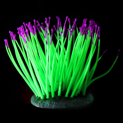 Plantes en plastique FLUO Anémone de mer, verte