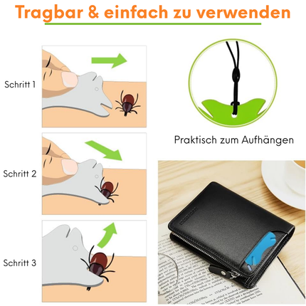 Zeckenkarte mit Lupe