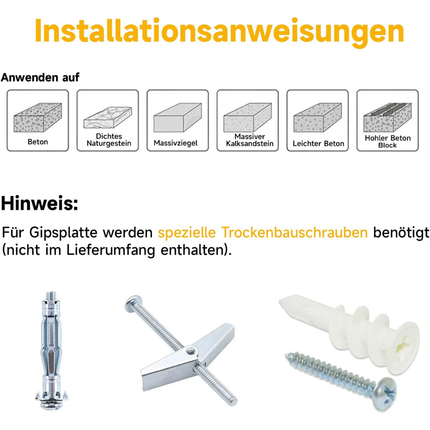 Katzentreppe Wand (von rechts nach links)