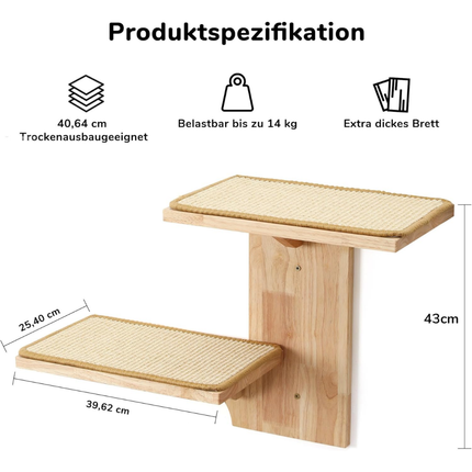 Kletterwand Katze, 2 Plattform