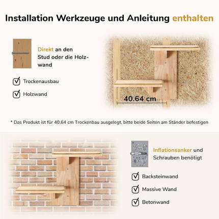 Kletterwand Katze, 2 Plattform