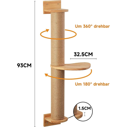 Kletternwand Katzen, 93cm