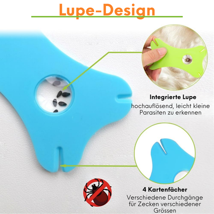 Zeckenkarte mit Lupe