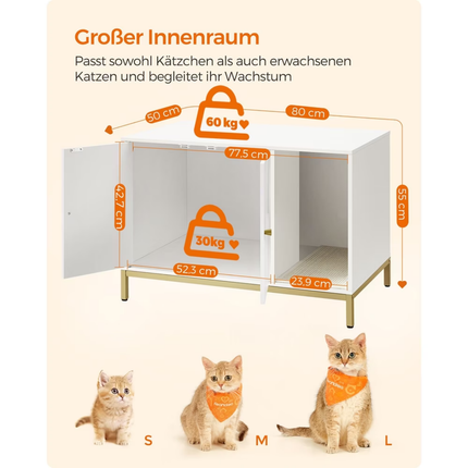 Katzenklo-Schrank Weiss