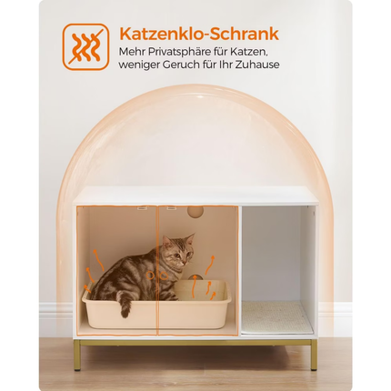 Katzenklo-Schrank Weiss