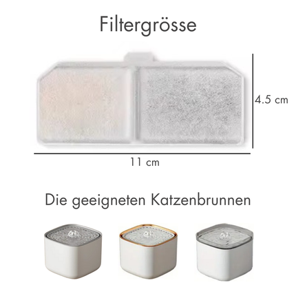SUBA Katzenbrunnen Filter, 6 Stück Ersatzfilter Für Trinkbrunnen, Trinkbrunnen Katzen Ersatzfilter Für Trinkbrunnen Für Katzen Und Hunde