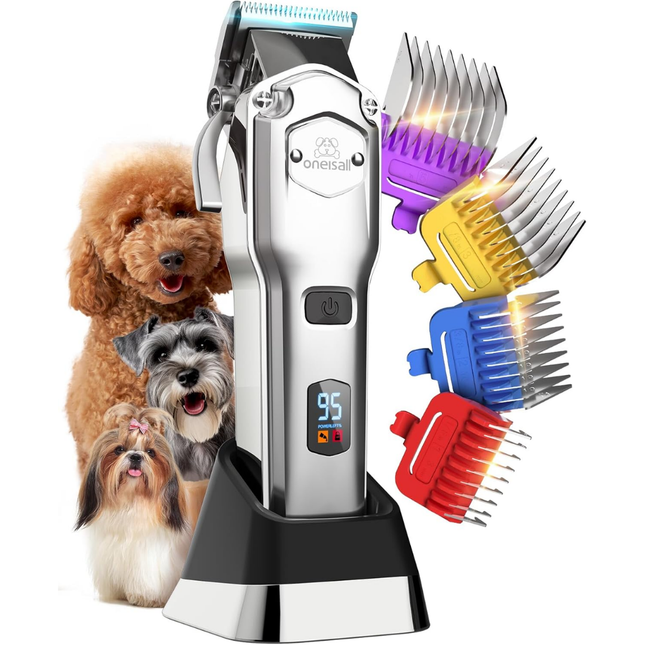 Leise Hundeschermaschine mit Metall-Führungskamm