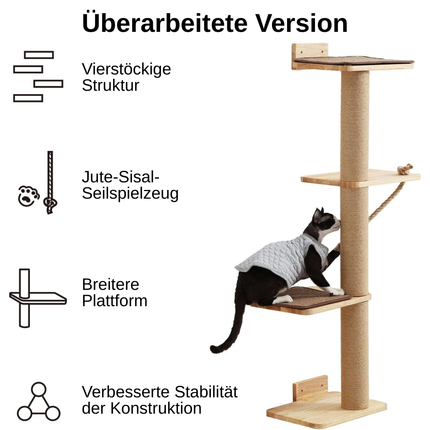 Kratzbaum für Katzen, 127 cm