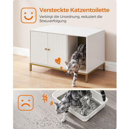 Katzenklo-Schrank Weiss
