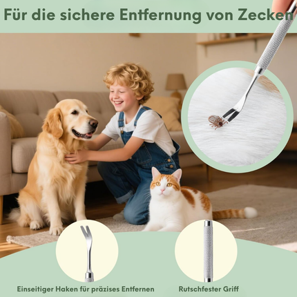 Zeckenzange Set 3-teilig