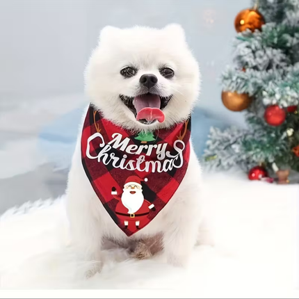 2 Stücke Weihnachten Haustier Bandanas