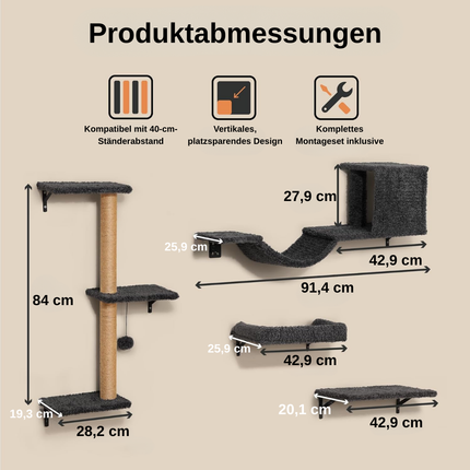 Kletterwand Katzen Set