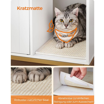 Katzenklo-Schrank Weiss