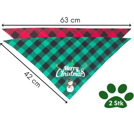 2 Stücke Weihnachten Haustier Bandanas