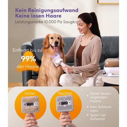 Hundestaubsauger mit Bürste