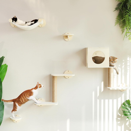 Katzenwandregal-Set 5-in-1