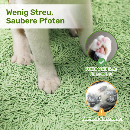 Tofu Katzenstreu 10,8 kg, Grüner Tee