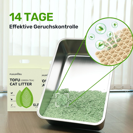 Tofu Katzenstreu 10,8 kg, Grüner Tee