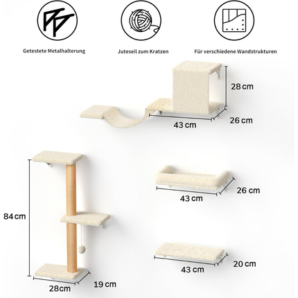 Kletterwand Katzen Set